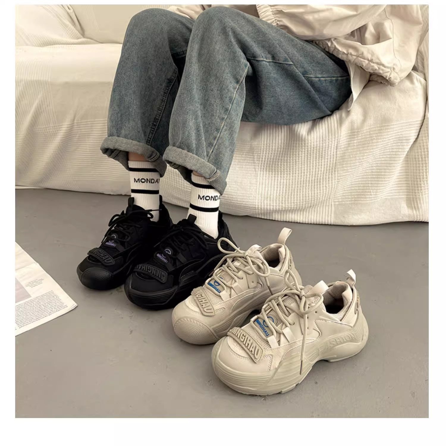 Damen Komfortable Chunky Sneakers R&B