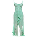 Damen Schickes Maxikleid mit raffinierten Rüschendetails und bezauberndem Schlitz R&B