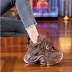 Damen Sportliche Chunky Sneakers mit rutschfester Sohle und modernem Designelement