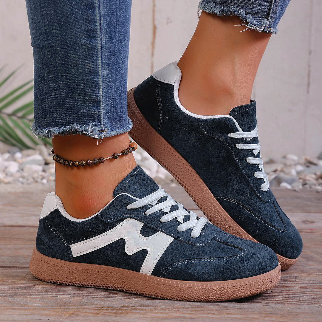 Damen Sportliche Sneakers mit weichem Veloursoberteil und rutschfester Sohle R&B