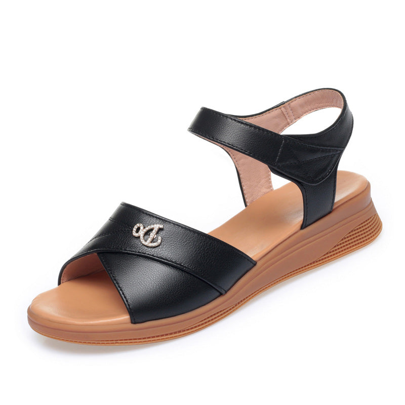 Damen Komfortable Sandalen mit modernem Riemen und atmungsaktivem Fußbett R&B