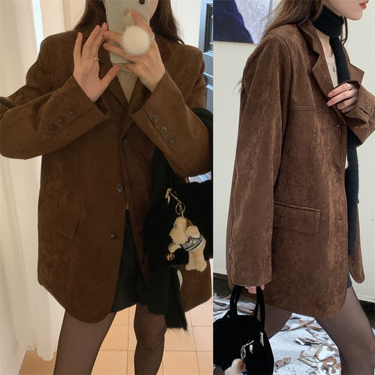Damen Elegante und bequeme Wildlederjacke R&B