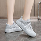 Damen sportliche Sneakers mit atmungsaktiven Mesh-Einsätzen und dämpfendem Sohlenprofil R&B
