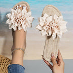 Damen Badeschuhe mit floralem Dekor R&B