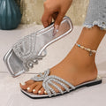 Damen Glamouröse Riemensandalen mit funkelnden Strassakzenten und komfortabler Sohle R&B