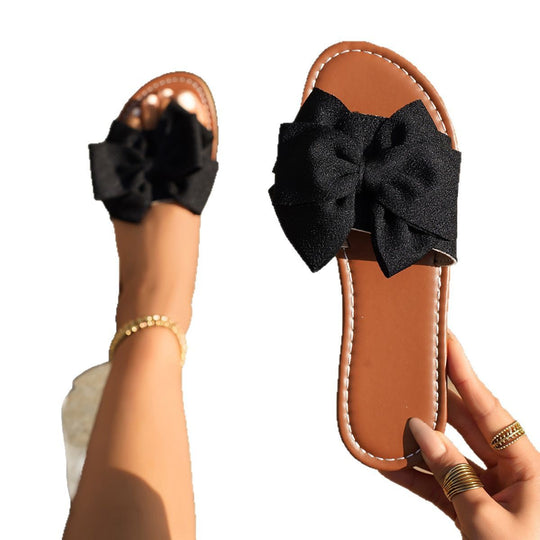 Damen nan verspielte Schleifen-Slipper mit gepolstertem Komfortfußbett R&B