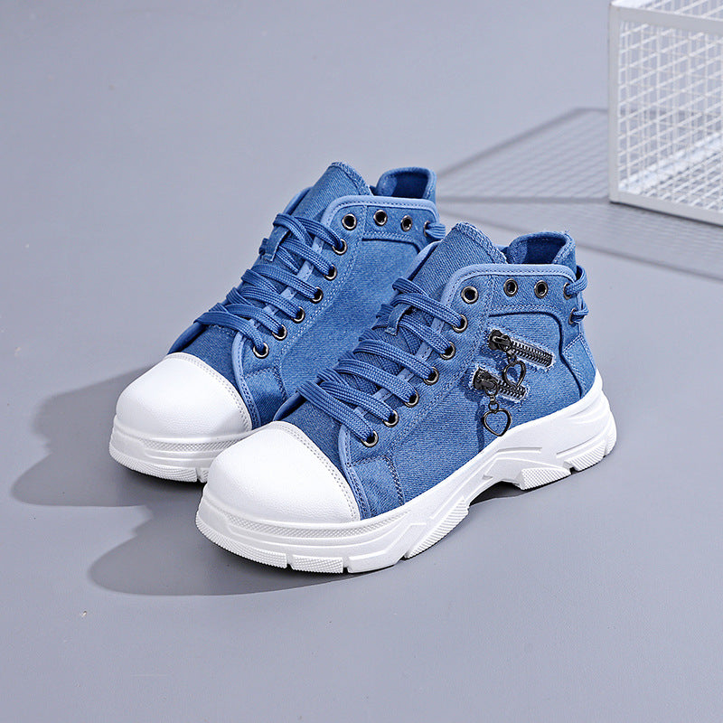 Damen modische Sneakers mit gewebtem Obermaterial und auffälligen Akzenten R&B