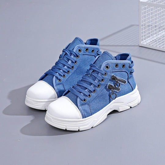 Damen modische Sneakers mit gewebtem Obermaterial und auffälligen Akzenten R&B