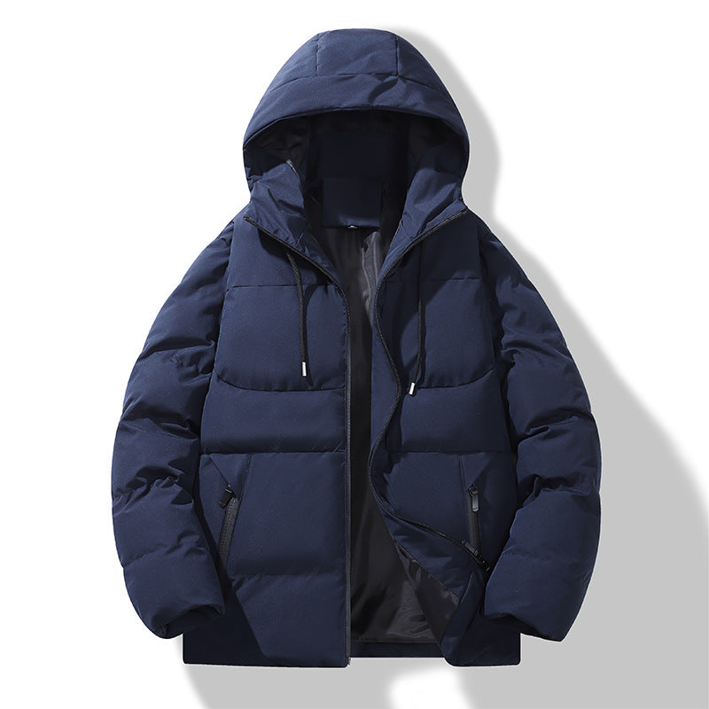 Herren isolierte Übergangsjacke mit Druckknopf und hochklappbarem Kragen
