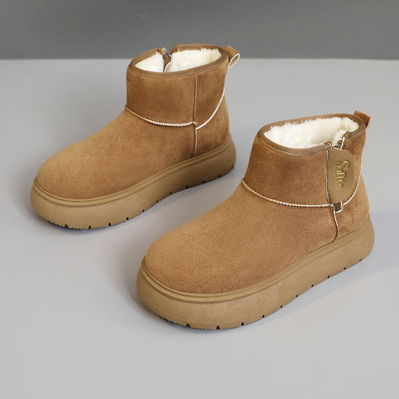 Damen modische Winterstiefeletten mit warmem Innenfutter und rutschfester Sohle R&B