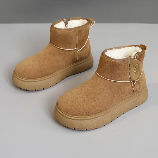 Damen modische Winterstiefeletten mit warmem Innenfutter und rutschfester Sohle R&B