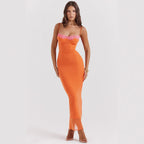 Damen Maxikleid mit raffiniertem Bustier-Oberteil und figurbetontem Schnitt R&B