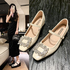 Damen Ballerinas mit funkelndem Schmuckdetail R&B