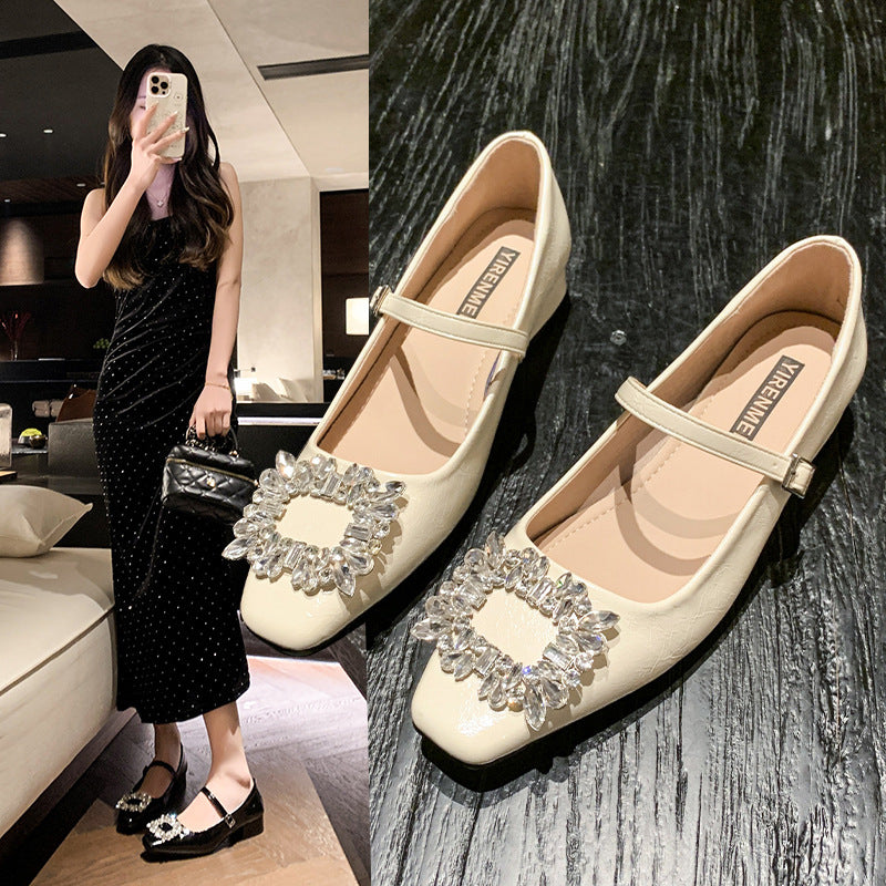Damen Ballerinas mit funkelndem Schmuckdetail R&B