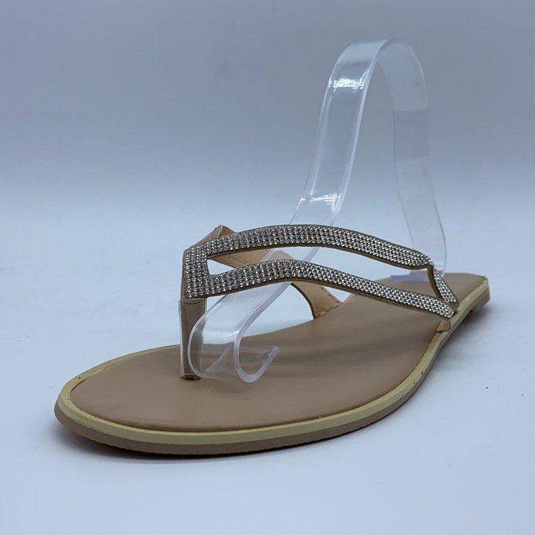 Damen Elegante Zehentrenner mit funkelnden Strassdetails und anatomischer Fußbettgestaltung R&B