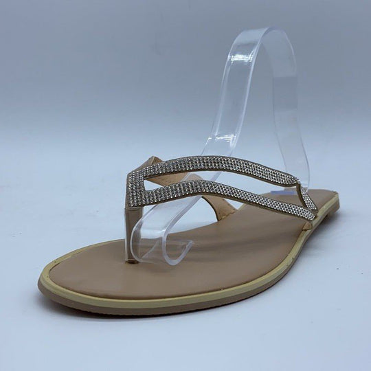 Damen Elegante Zehentrenner mit funkelnden Strassdetails und anatomischer Fußbettgestaltung R&B