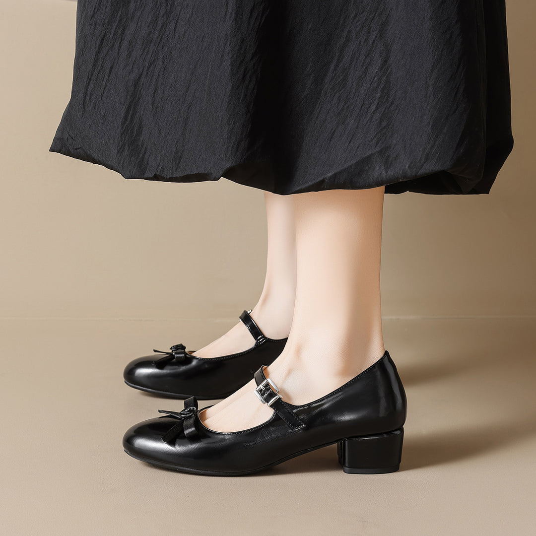 Damen Ballerinas mit elegantem Riemchen und modischer Schleifenapplikation R&B