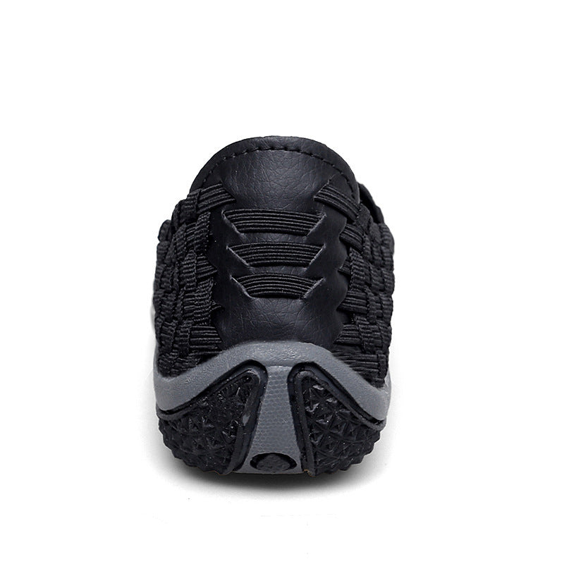 Damen Bequeme Freizeit-Slipper mit elastischer Netzstruktur und rutschfester Sohle