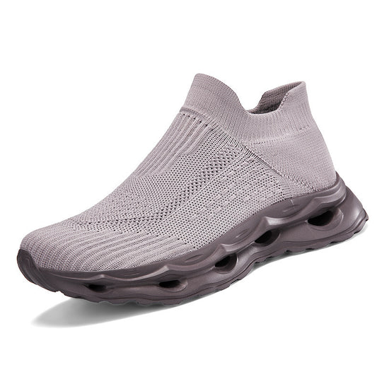 Unisex nan sockenartiger Strickslipper mit gelochter Hohlkammer-Dämpfung R&B