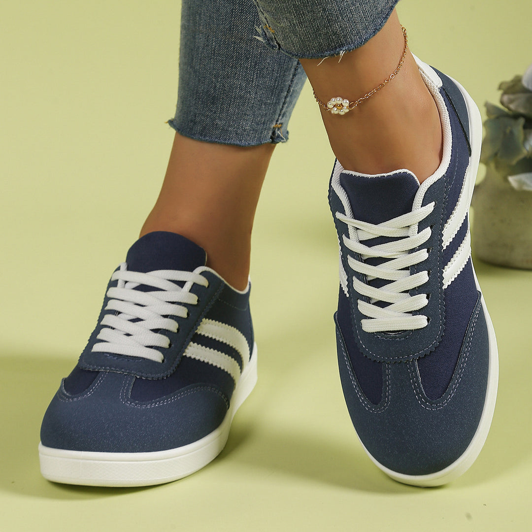 Damen Modische Sneakers im sportlichen Design mit Kontraststreifen R&B
