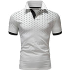 Herren Poloshirt mit modernen Punktdesign und atmungsaktiven Eigenschaften R&B