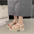 Damen Komfortable Sandalen mit flexiblem Riemendesign und ergonomischer Sohle EB