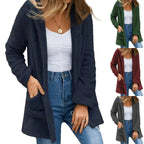 Damen Flauschige Cardiganjacke mit praktischen Taschen und lässigem Schnitt R&B