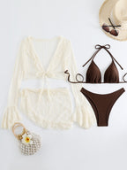 Damen Bikiniset mit transparentem Überwurf R&B