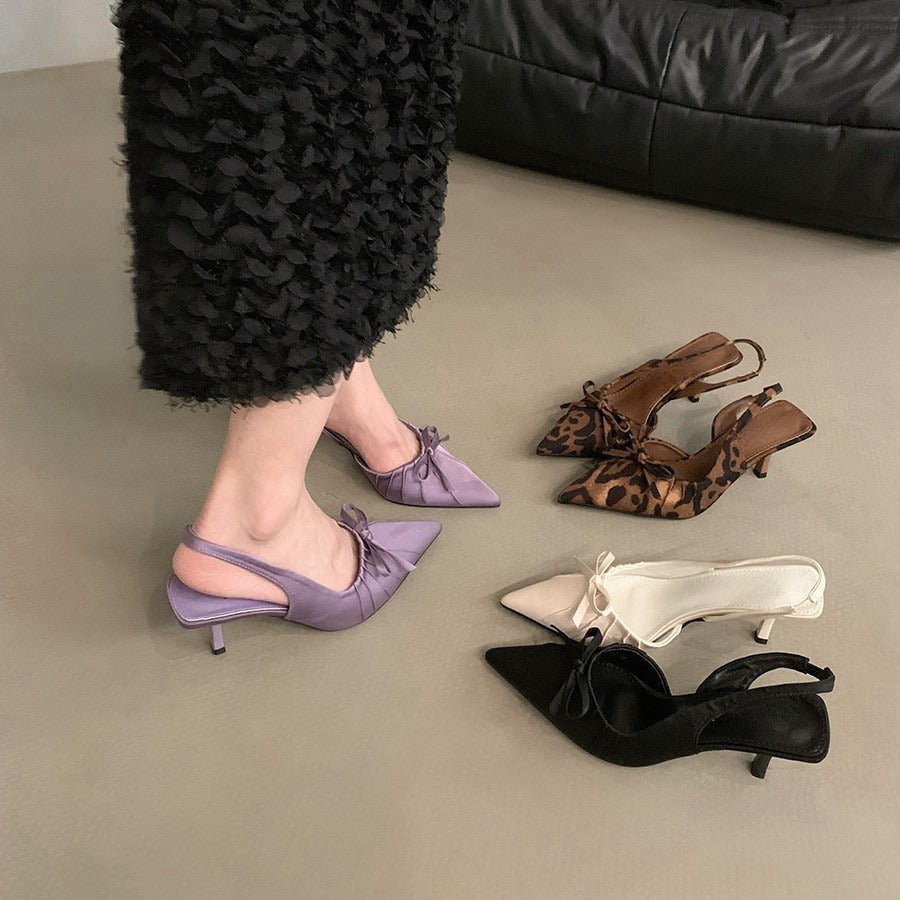 Damen Slingpumps mit eleganter Raffung
