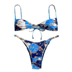 Damen Triangel-Bikini mit elegantem Design und goldenen Akzenten R&B