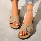 Damen modische Mules mit eleganter Schnallenverzierung und bequemer Fußbettung R&B