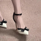 Damen elegante Slingback-Pumps mit dekorativem Schleifen-Design R&B