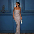 Damen Glitzerndes Maxikleid mit glamourösem Schnitt R&B