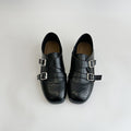 Damen modische Mokassins mit doppeltem Schnallenverschluss und stilvollem perforiertem Design R&B