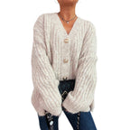 Damen Strickjacke mit luxuriöser Struktur und eleganten Knopfdetails R&B