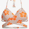 Damen Triangel-Bikini mit kreuzenden Trägern und Blumenmuster R&B
