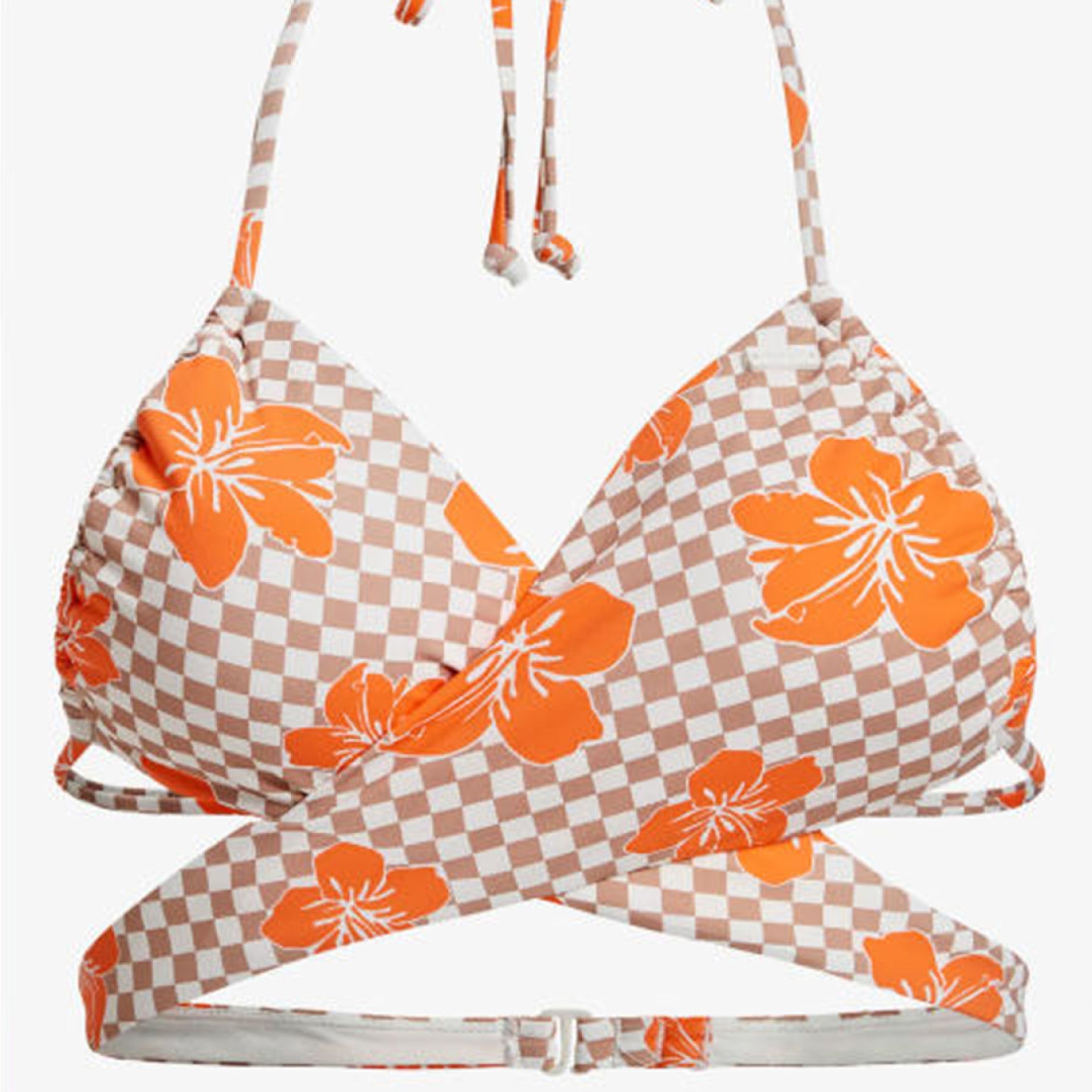 Damen Triangel-Bikini mit kreuzenden Trägern und Blumenmuster R&B