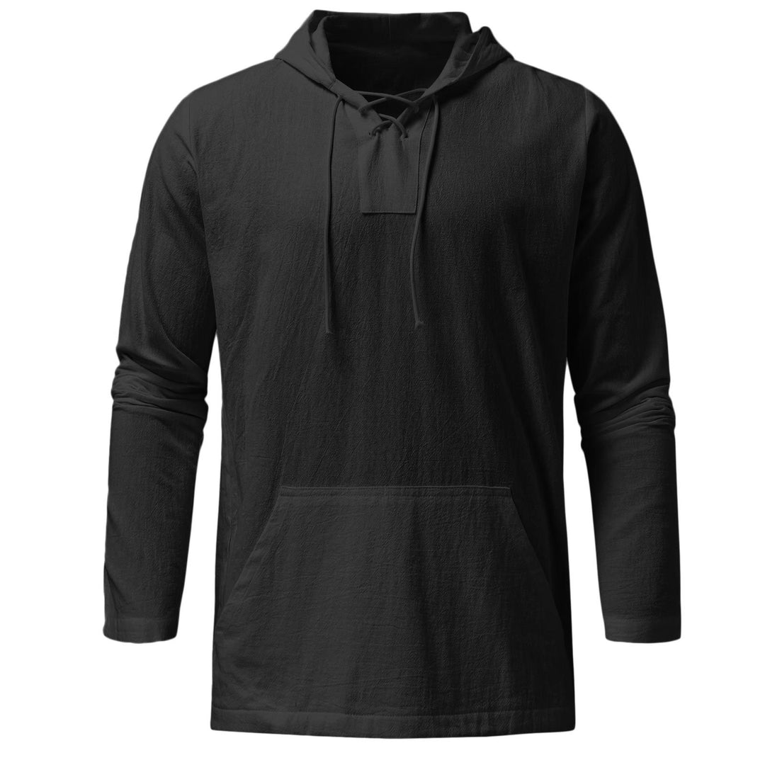 Damen lässiger Langarm-Hoodie mit Kängurutasche und Kapuze R&B