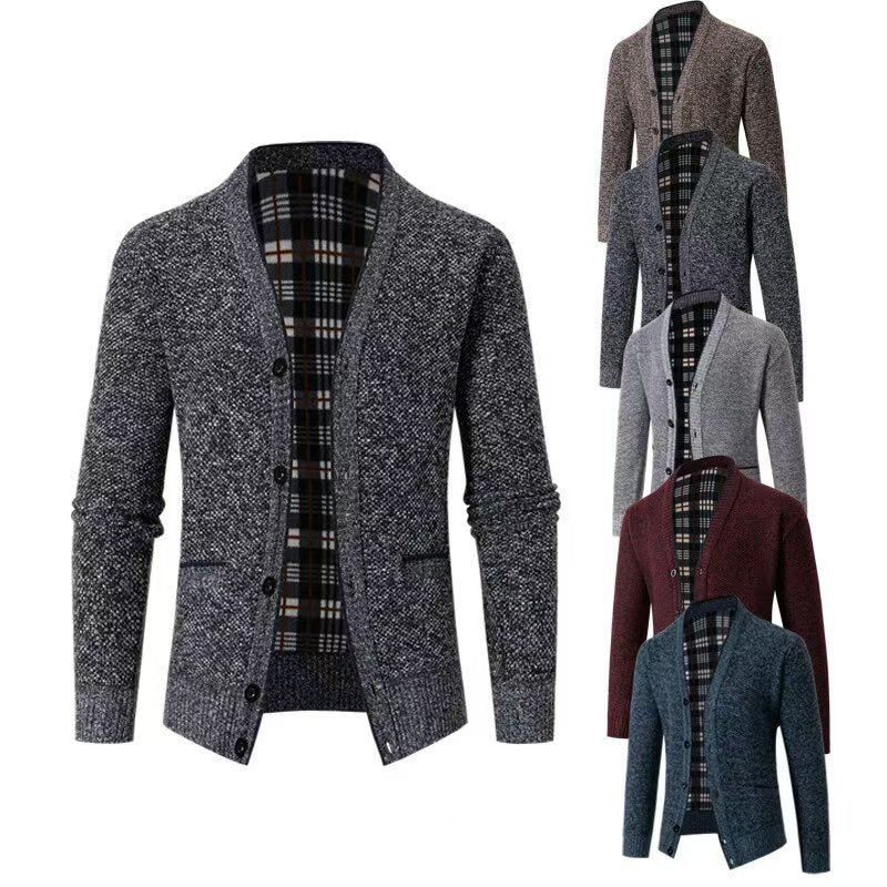 Damen Strickjacke im modernen Herringbone-Muster R&B