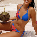 Damen Bikini-Set mit floralem Design und verstellbaren BindR&Bändern R&B