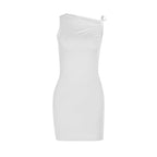 Damen figurbetontes One-Shoulder-Kleid R&B