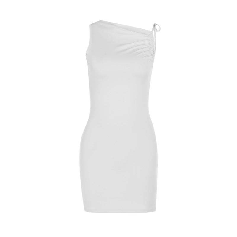 Damen figurbetontes One-Shoulder-Kleid R&B