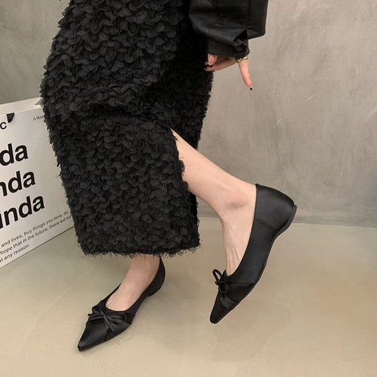 Damen Ballerinas mit zierlichem Schleifenakzent R&B