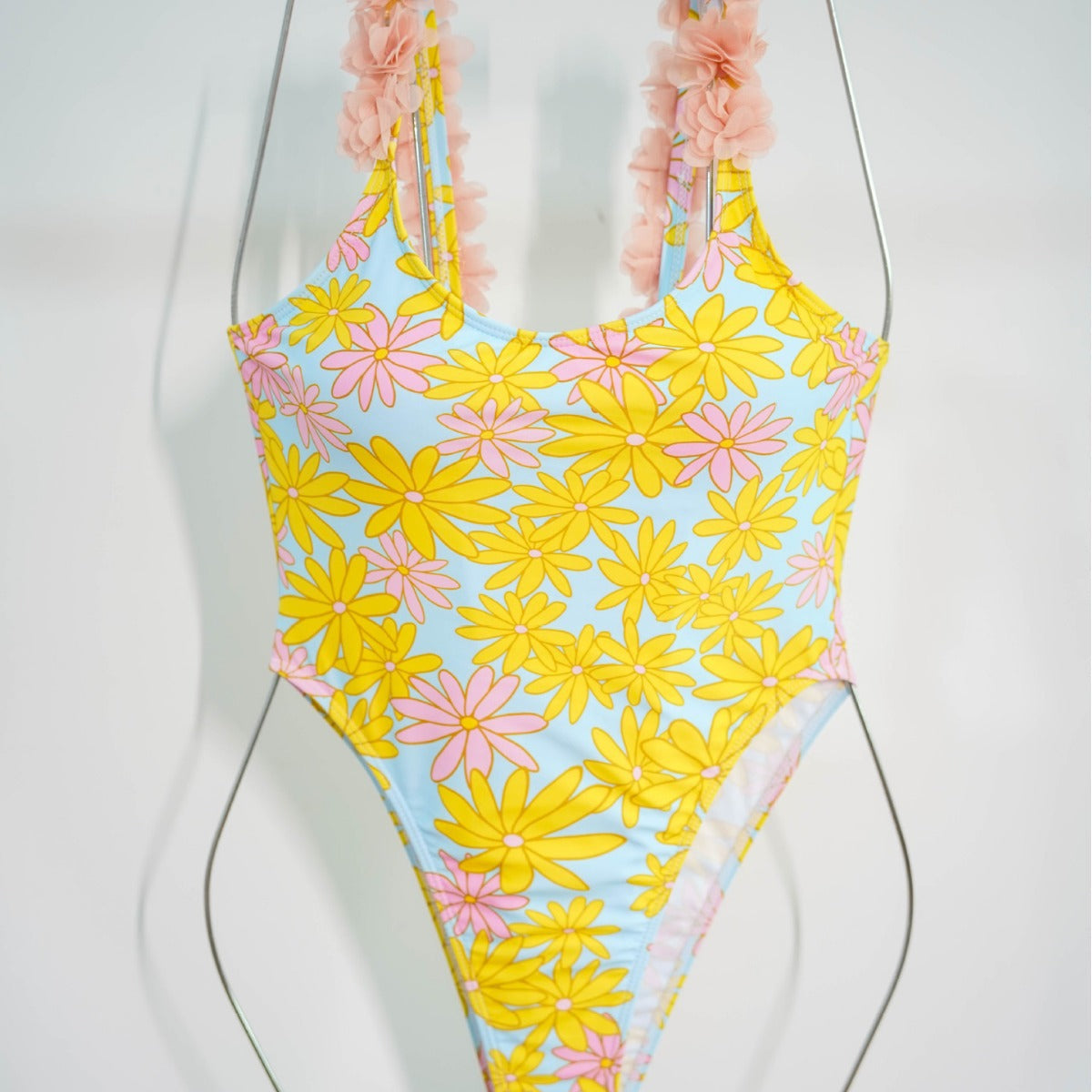 Damen Einteiler Badeanzug mit floralen Rüschendetails R&B