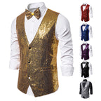 Herren eleganter Paillettenblazer mit passendem Fliege