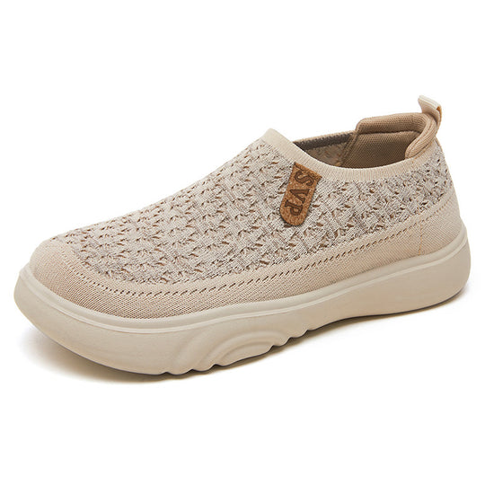 Damen Bequeme Slip-On Freizeitschuhe mit elastischem Obermaterial und rutschfester Sohle R&B
