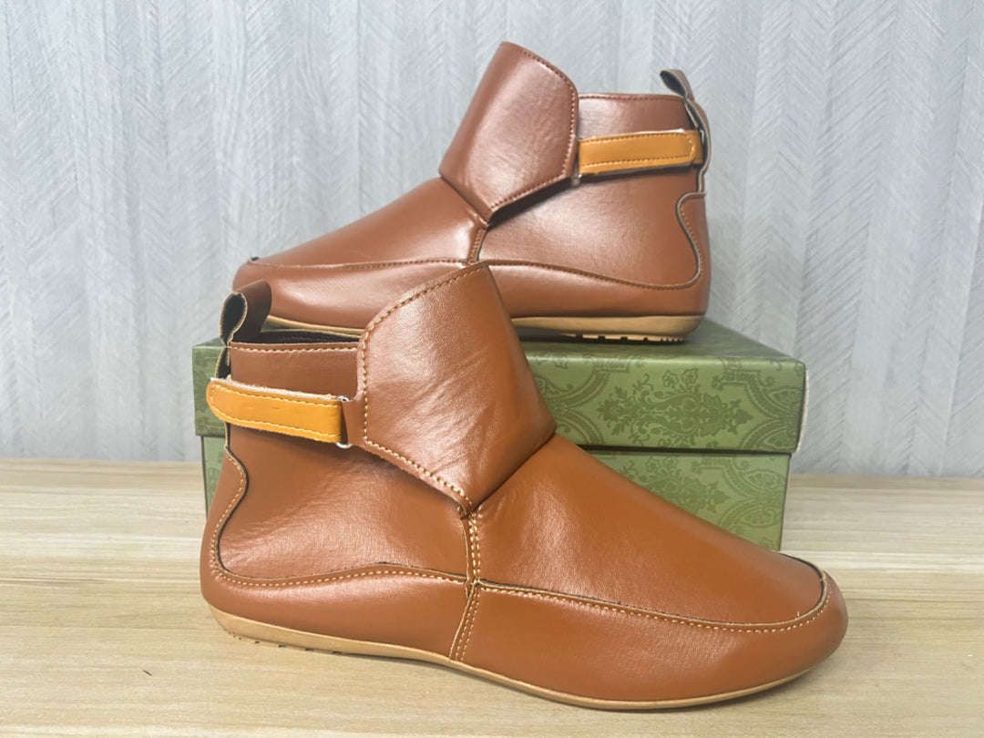 Damen elegante Stiefeletten aus hochwertigem mit modischem Riemen R&B