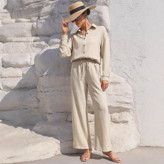 Damen Zweiteiler aus leichtem, atmungsaktivem Stoff mit elegantem Oversized-Schnitt R&B