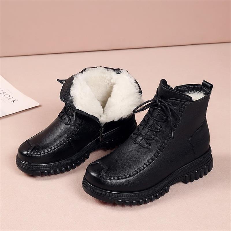 Damen behaarte Winterstiefel mit isolierendem Innenfutter und rutschfester Sohle R&B