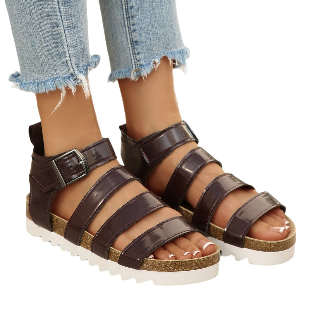 Damen Riemchen-Sandalen mit verstellbaren Schnallen und komfortabler Sohle R&B